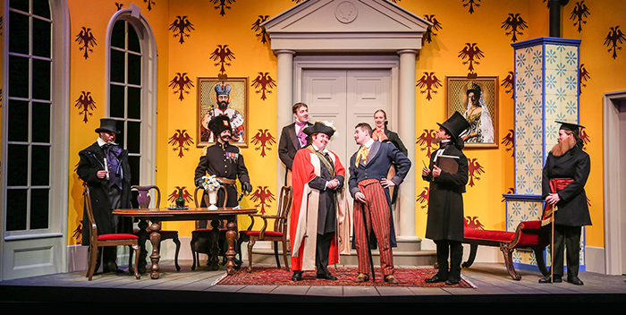 Photo Of Characters On Set For The Studio Theatre Performance Of Government Inspector